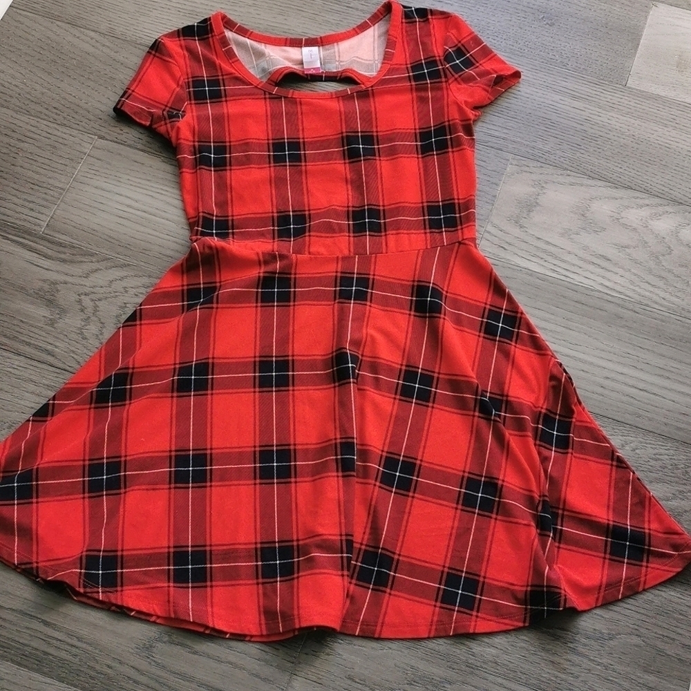 No Boundaries Plaid Festive Christmas Schoolgirl dress. Size M.